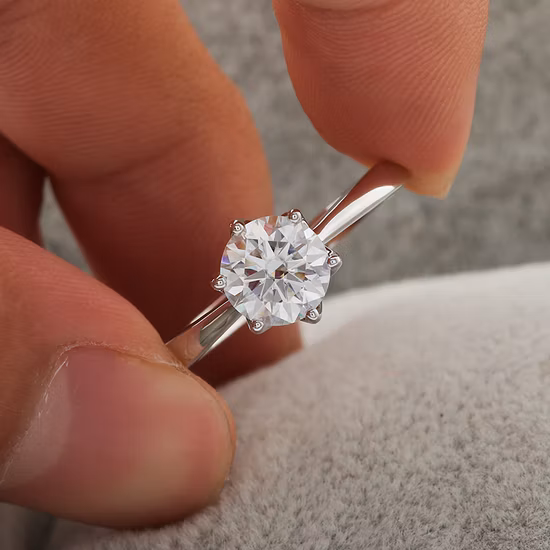 Engagement Ring with Pave Setting/Prong Setting in 925 Stering Silver/Small Pear Shaped Rings with Zicrons Diamond