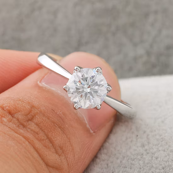 Engagement Ring with Pave Setting/Prong Setting in 925 Stering Silver/Small Pear Shaped Rings with Zicrons Diamond