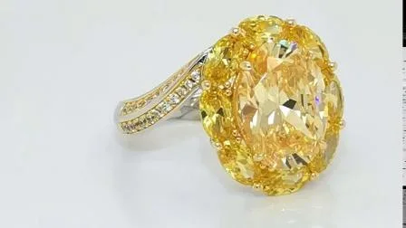 Модные кольца в форме цветка из желтого золота, красивые и элегантные для женщин.