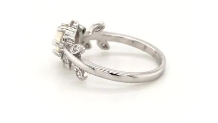 Индивидуальные ювелирные изделия из серебра 925 пробы с синим опалом, модное регулируемое кольцо в подарок (RG84936)