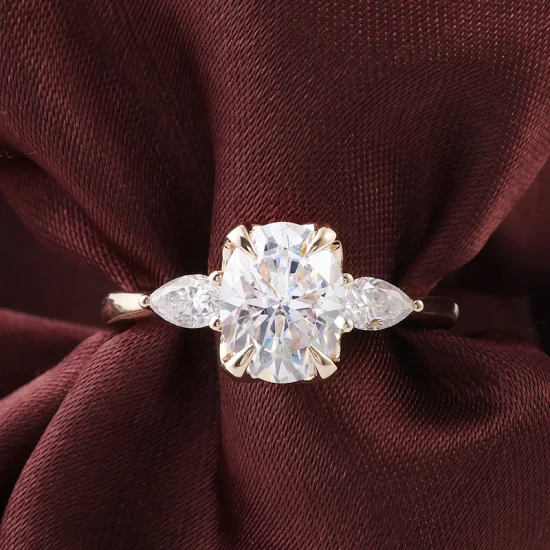 10-каратное белое золото в романтическом стиле, 9 мм, кольца с муассанитом в форме сердца для влюбленных, ювелирное кольцо в стиле прованс, высокое качество