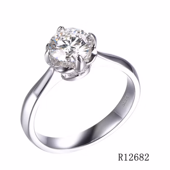 Лидер продаж, классическое обручальное кольцо из серебра 925 пробы для женщин