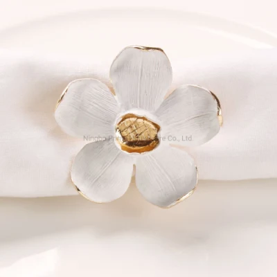  Кольца для салфеток с белыми цветами для поставок на Amazon.  Цветочное кольцо для салфеток для весеннего украшения