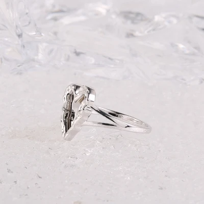 Модное ювелирное изделие, оптовая продажа с фабрики, стерлинговое серебро 925 пробы, модное 2023, женское кольцо в форме сердца с родиевым покрытием, роскошное кольцо