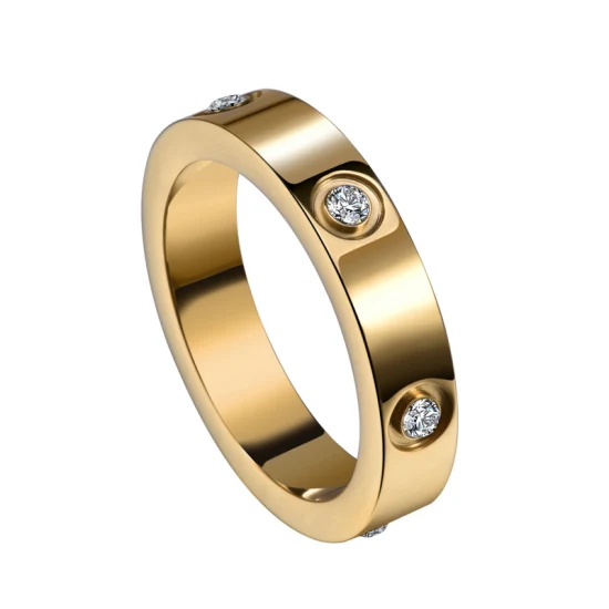 Модные позолоченные фирменные кольца в форме сердца, роскошные дизайнерские ювелирные кольца из нержавеющей стали для мужчин и женщин