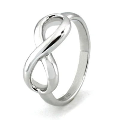 Горячая распродажа: культовое классическое кольцо в форме бесконечности из стерлингового серебра