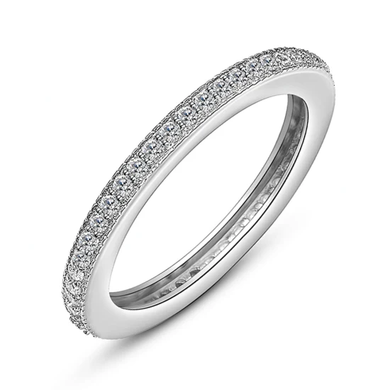 Ювелирные изделия, модное серебряное кольцо Eternity Band для мужчин, модные украшения